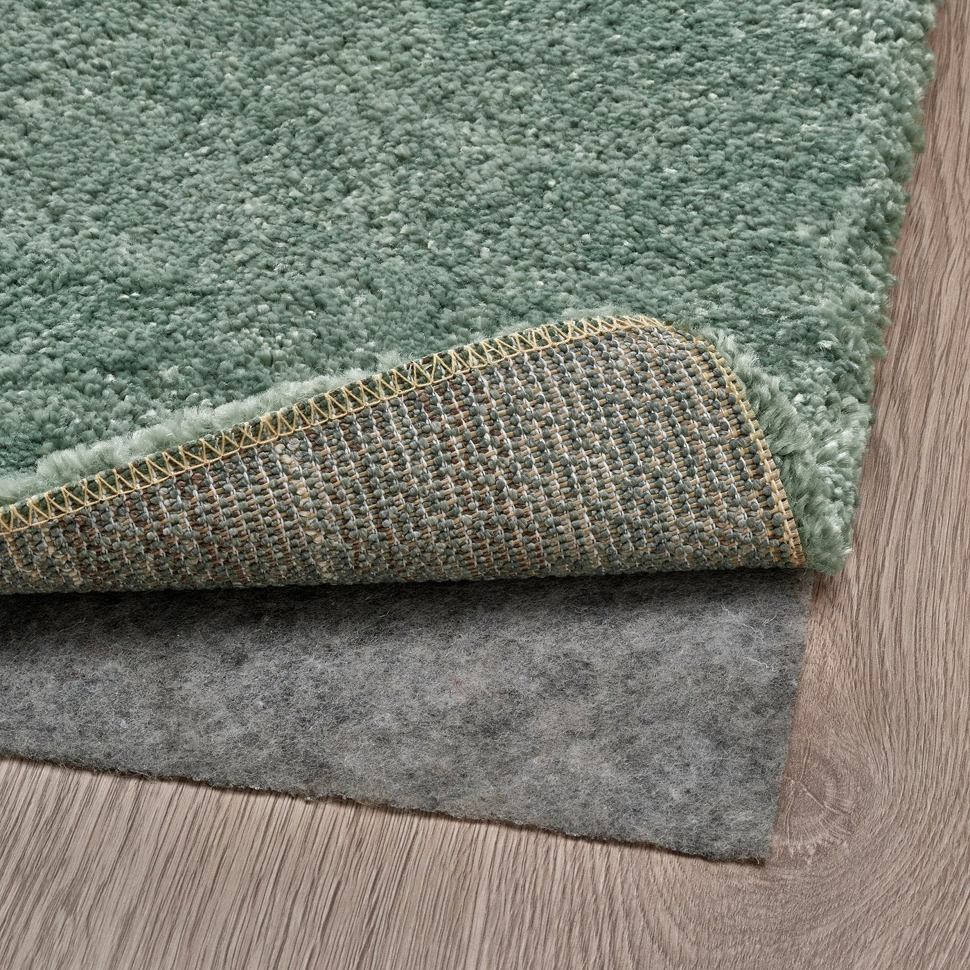 STOENSE rug, low pile, pale green, 170x240 cm