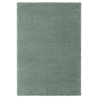 STOENSE rug, low pile, pale green, 133x195 cm