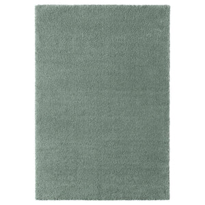 STOENSE rug, low pile, pale green, 133x195 cm