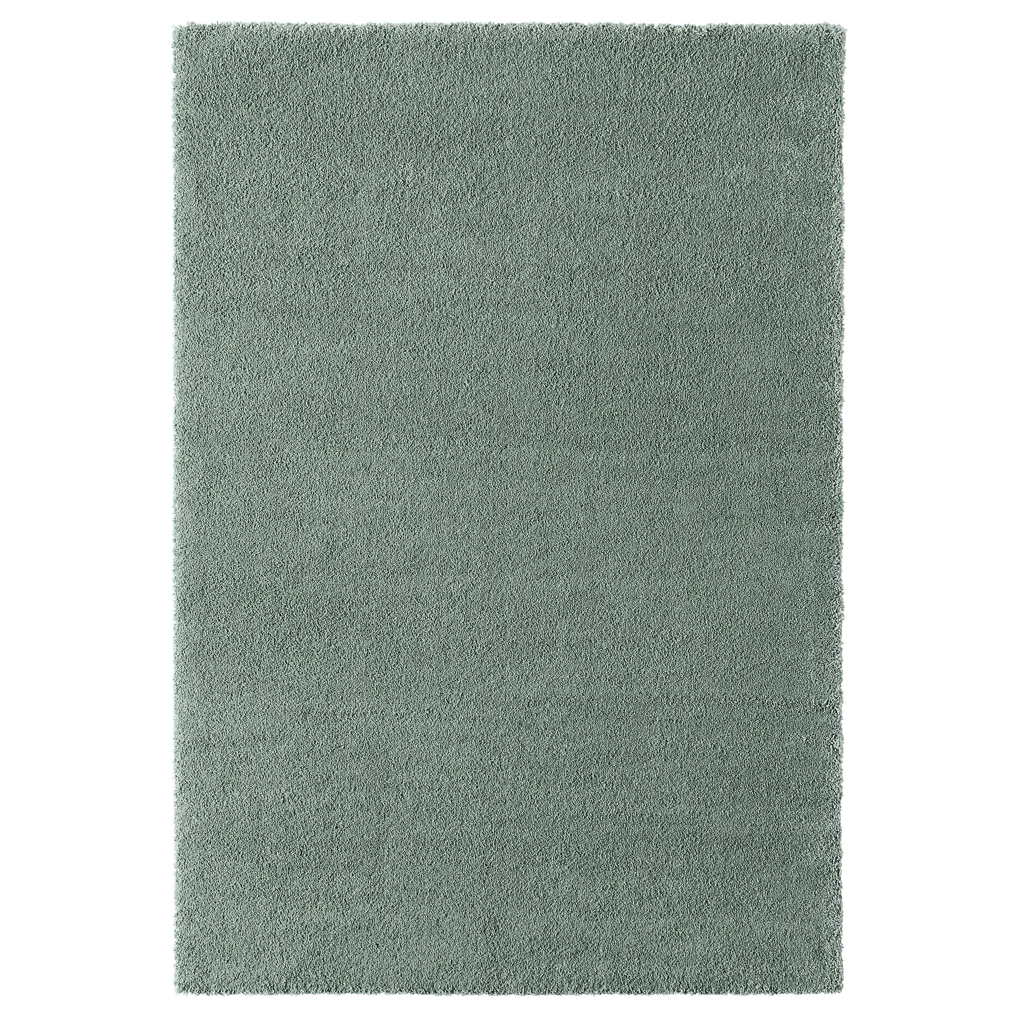 STOENSE rug, low pile, pale green, 200x300 cm