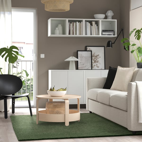 STOENSE rug, low pile, green, 170x240 cm