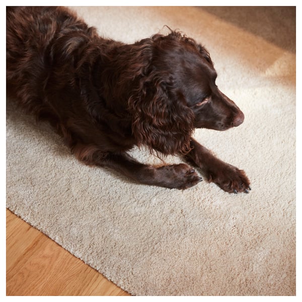 STOENSE rug, low pile, green, 133x195 cm