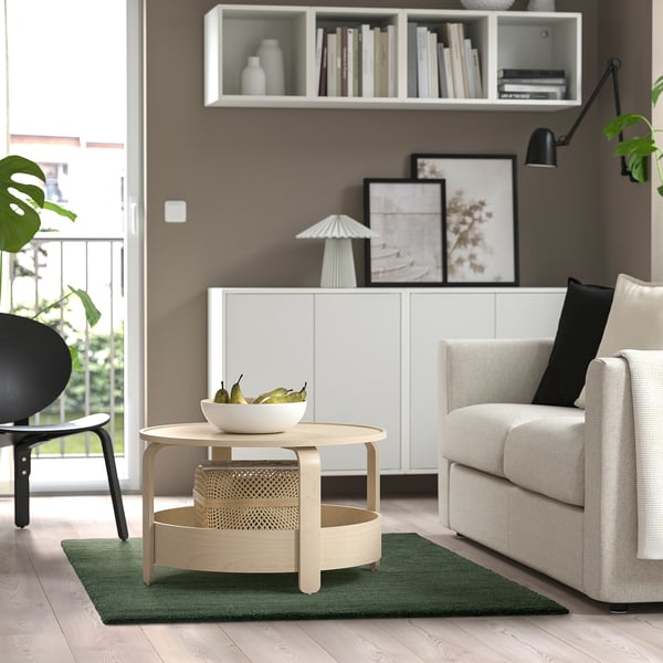 STOENSE carpet, short pile, green, 133x195 cm