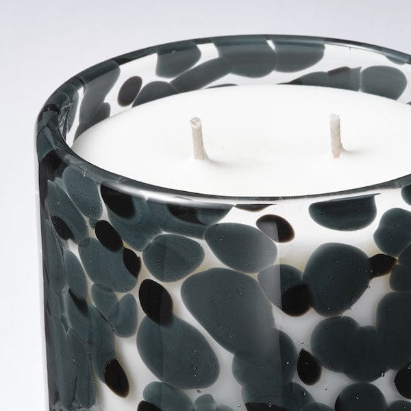 Ikea STÖRTSKÖN - Scented glass candle 2 stopp, Berries/dark grey,50 h