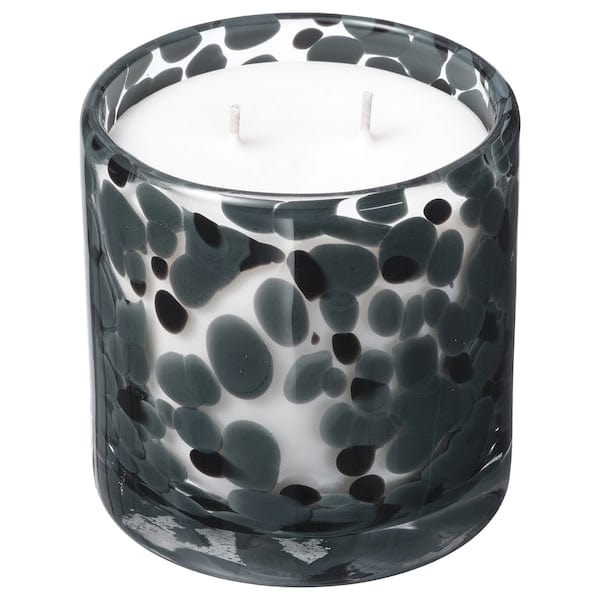 STÖRTSKÖN - Scented candle in glass, 2 wicks, Berries/dark grey, 50 hr