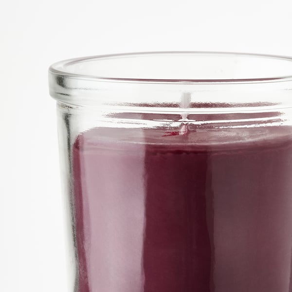 STÖRTSKÖN scented candle in glass, Berries/red, 20 hr