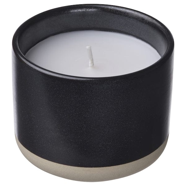 STÖRTSKÖN - Scented candle in ceramic jar, Berries/black, 25 hr
