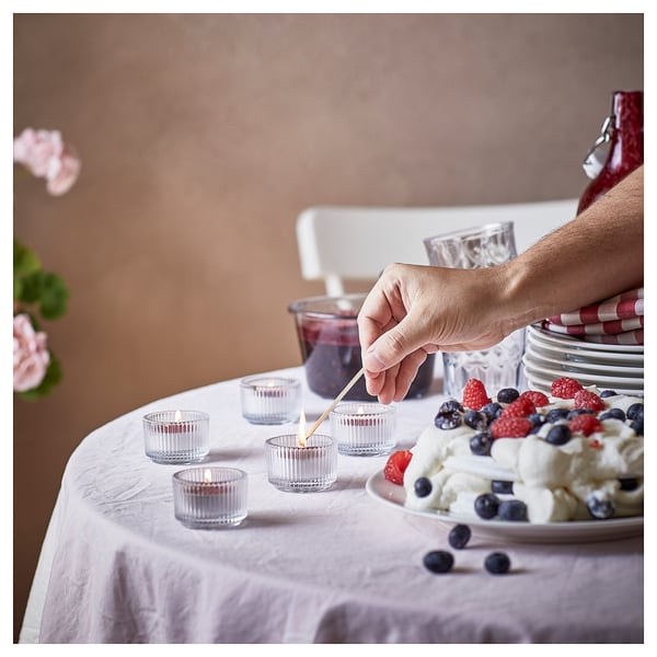 STÖRTSKÖN scented tealight, Berries/red, 3.5 hr, 30 pack