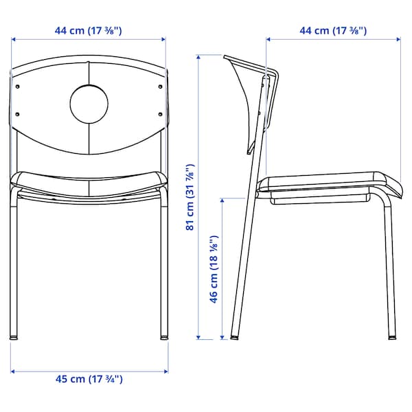 Ikea STOLJAN - Meeting chair, white/black
