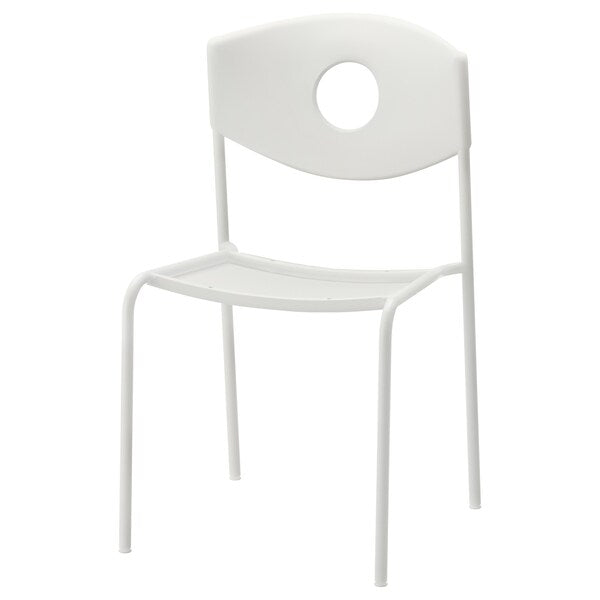 STOLJAN - Chair frame with backrest, white