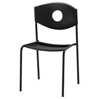 STOLJAN - Chair frame with backrest, black