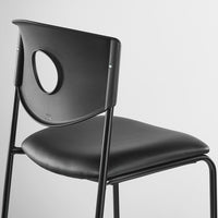 STOLJAN - Chair frame with backrest, black