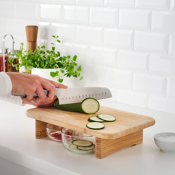 STOLTHET chopping board, bamboo, 35x22 cm