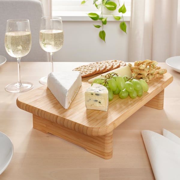 STOLTHET chopping board, bamboo, 35x22 cm