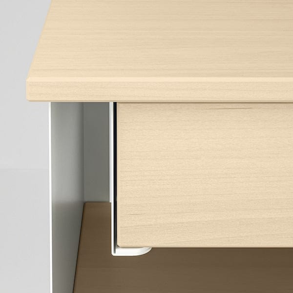 Ikea STOMSÖ - Wall-mounted bedside table, birch effect white/blue, 36x29x20 cm