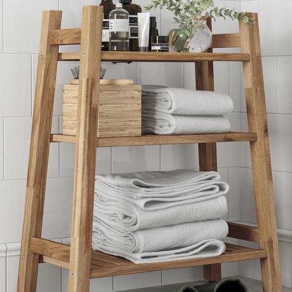 STOREDAMM shelving unit, acacia, 60x71 cm