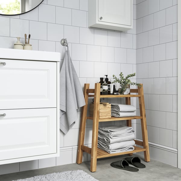 STOREDAMM shelving unit, acacia, 60x71 cm
