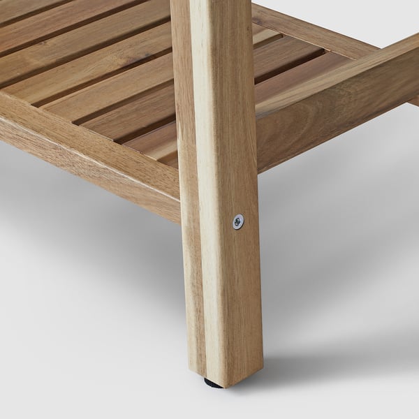 STOREDAMM shelving unit, acacia, 60x141 cm