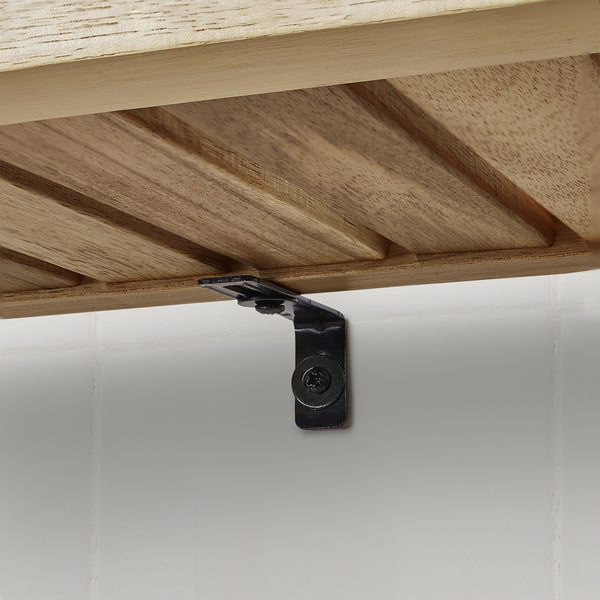 STOREDAMM shelving unit, acacia, 60x141 cm