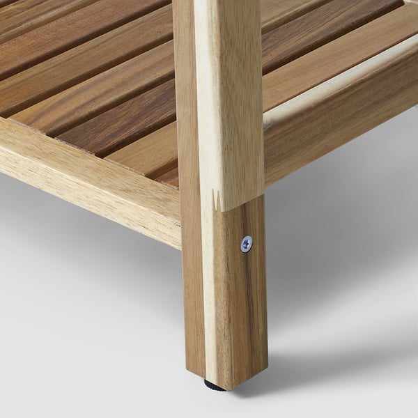 STOREDAMM shelving unit, acacia, 60x71 cm