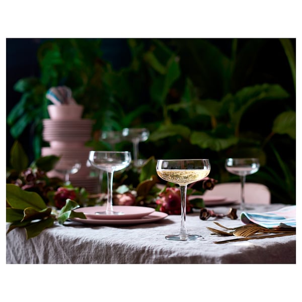 STORHET champagne coupe, clear glass, 30 cl
