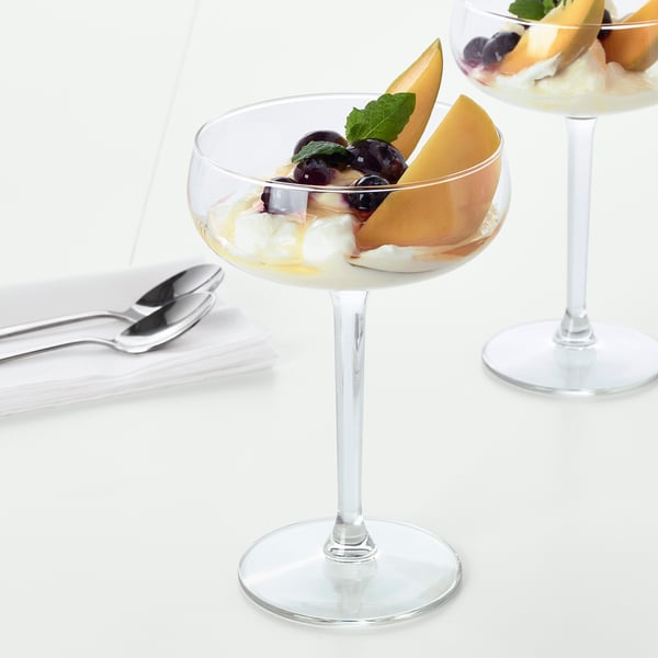 STORHET champagne coupe, clear glass, 30 cl