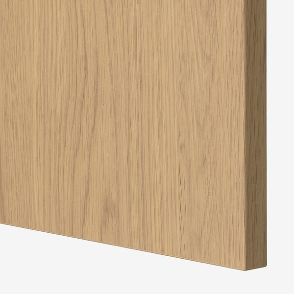 STORKLINTA - Door with hinges, oak effect, 50x229 cm