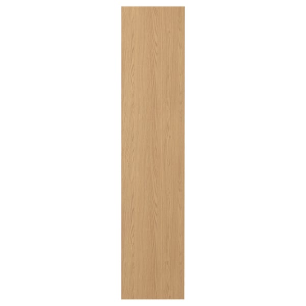 STORKLINTA door with hinges, oak effect, 50x229 cm