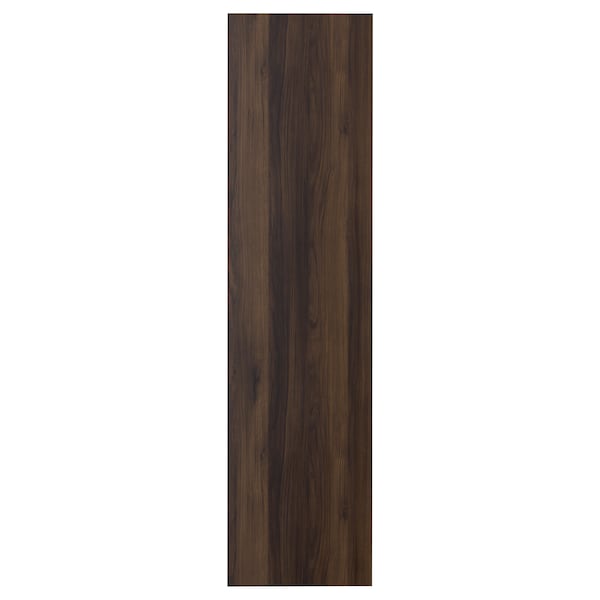 STORKLINTA - Door with hinges, dark brown/oak effect, 50x195 cm