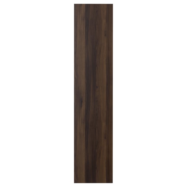 STORKLINTA door with hinges, dark brown/oak effect, 50x229 cm
