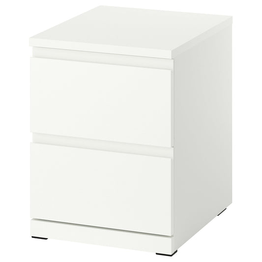 STORKLINTA chest of 2 drawers, white/with 2 drawers, 40x50x53 cm