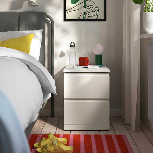 STORKLINTA chest of 2 drawers, white/with 2 drawers, 40x50x53 cm