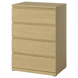 STORKLINTA chest of 4 drawers, oak effect, 70x50x98 cm