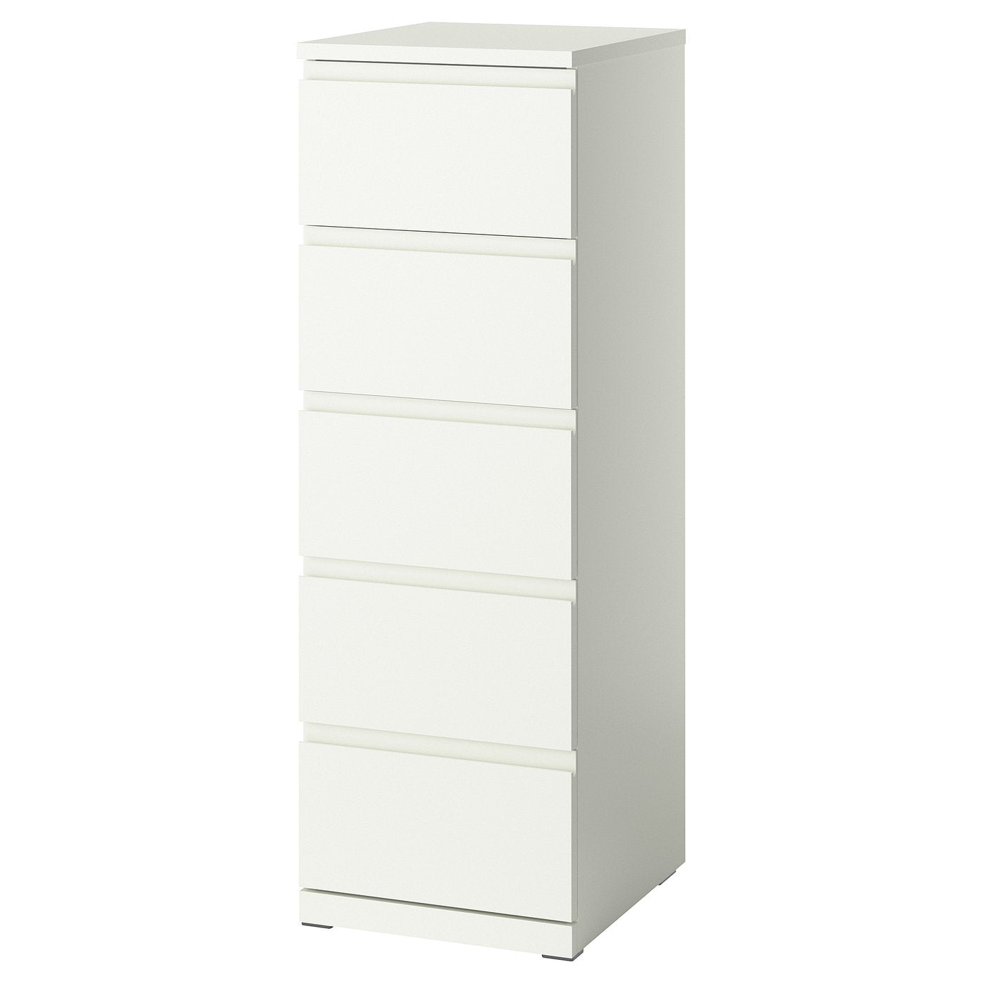 STORKLINTA chest of 5 drawers, white, 40x50x120 cm