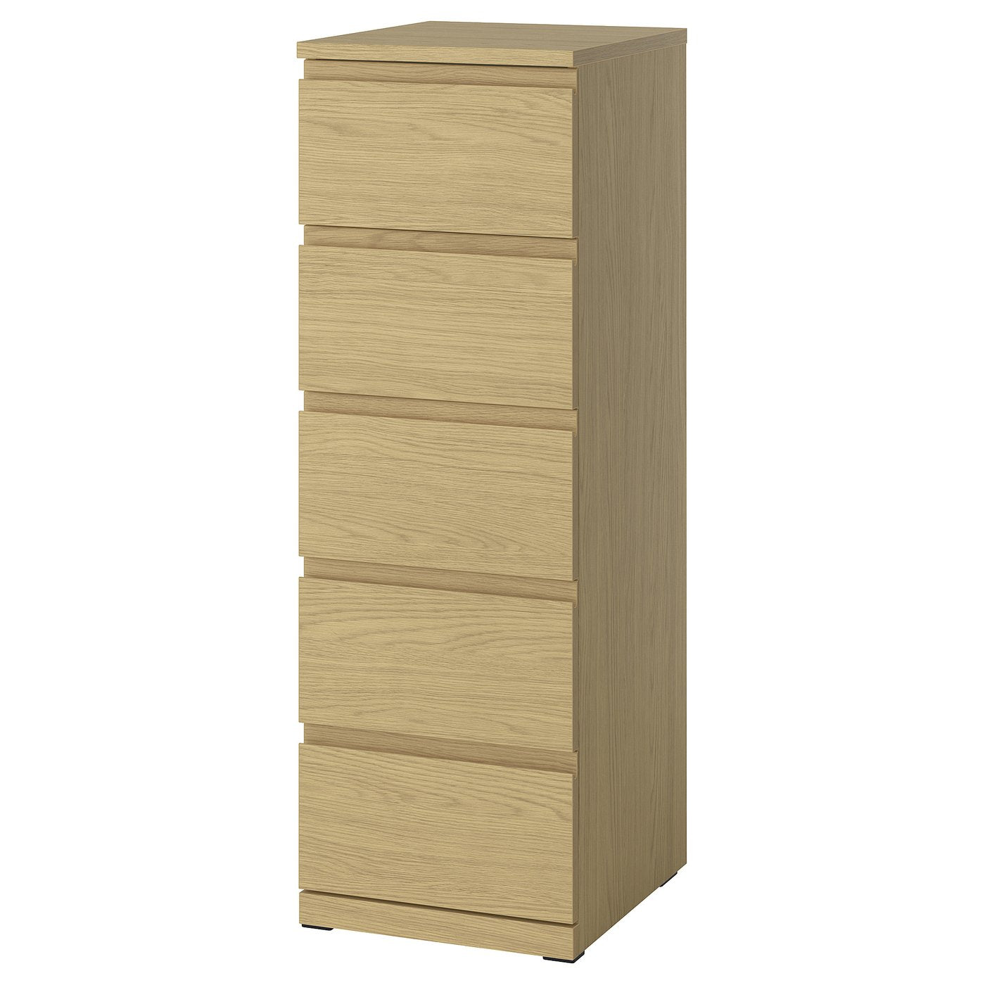 STORKLINTA chest of 5 drawers, oak effect, 40x50x120 cm