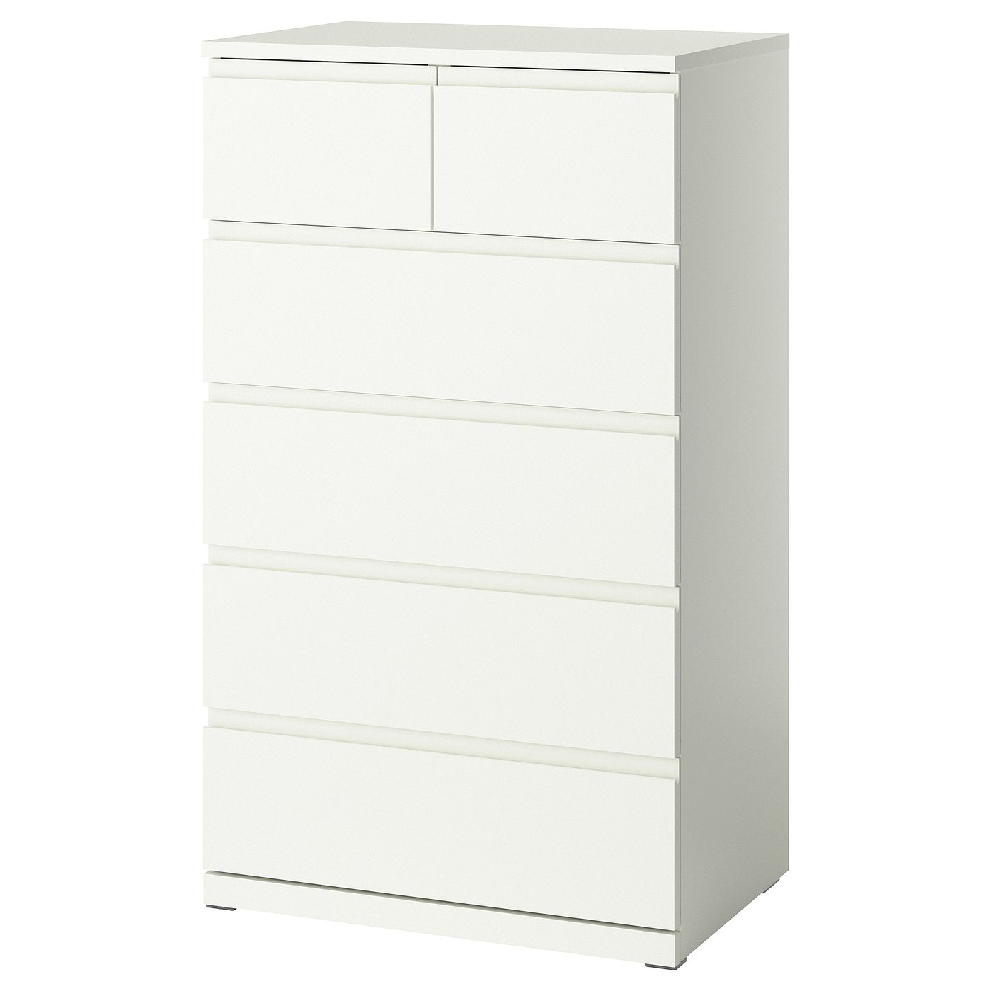 STORKLINTA chest of 6 drawers, white, 70x50x120 cm