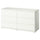 STORKLINTA chest of 6 drawers, white, 140x50x75 cm