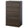 STORKLINTA chest of 6 drawers, dark brown/oak effect, 70x50x120 cm