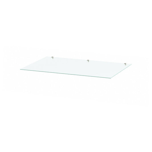 STORKLINTA glass top, transparent, 70x50 cm