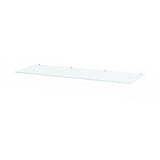 STORKLINTA glass top, transparent, 140x50 cm