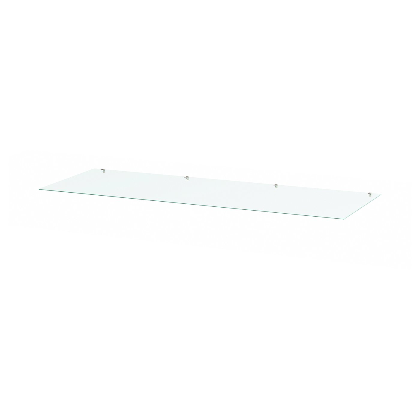 STORKLINTA glass top, transparent, 140x50 cm