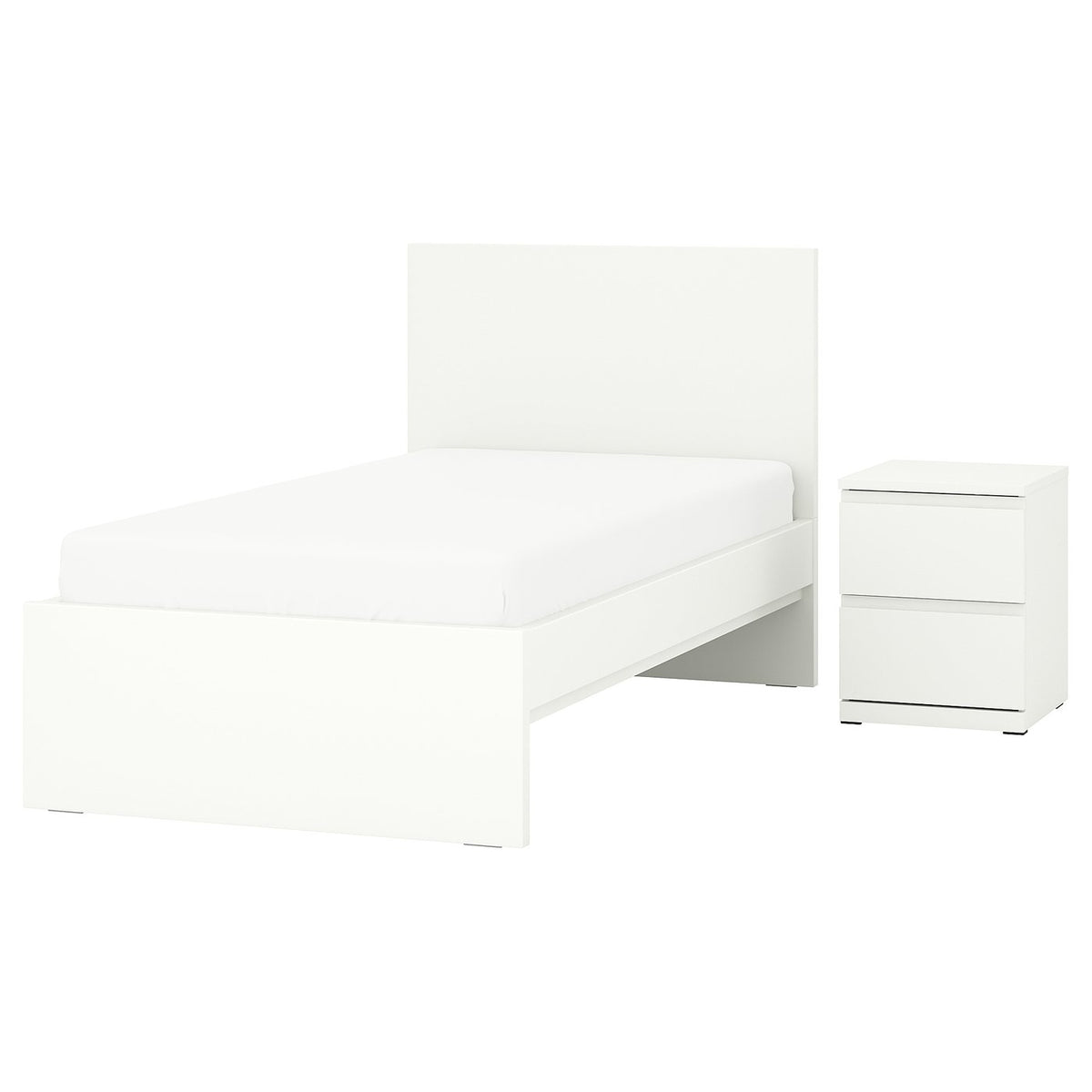 STORKLINTA bedroom furniture, set of 2, white, 90x190 cm
