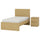 STORKLINTA bedroom furniture, set of 2, oak effect, 90x190 cm