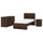 STORKLINTA bedroom furniture, set of 3, dark brown oak effect, 90x200 cm