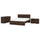 STORKLINTA bedroom furniture, set of 4, dark brown oak effect, 140x200 cm