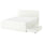 STORKLINTA bed frame with 4 storage boxes, white/Lönset, 140x200 cm