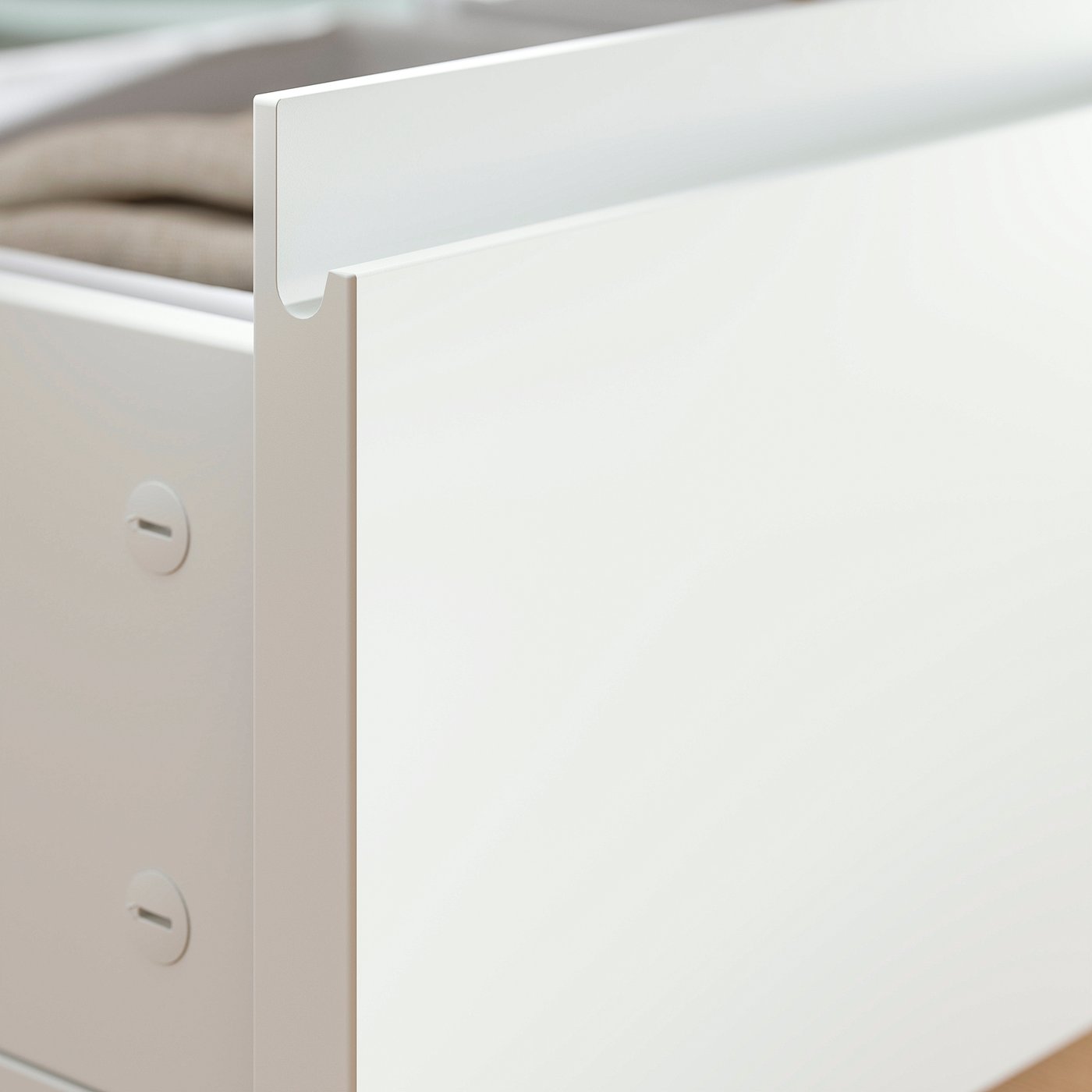 STORKLINTA bed frame with 4 storage boxes, white, 140x200 cm