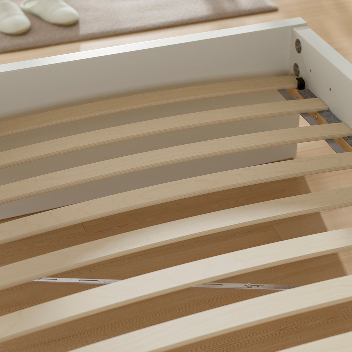 STORKLINTA bed frame, white/Luröy, 90x200 cm