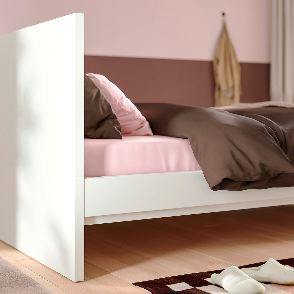 STORKLINTA bed frame, white, 160x190 cm
