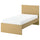 STORKLINTA bed frame, oak effect/Lillhällan, 90x190 cm